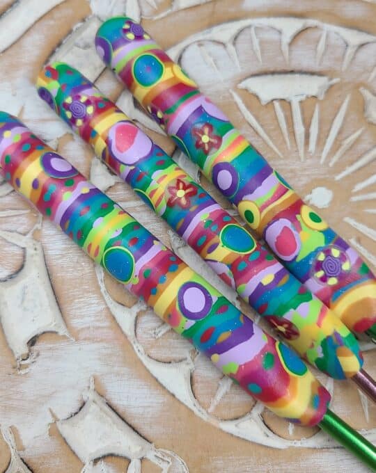 Rainbow Bubbles-Love Handle Crochet Hook
